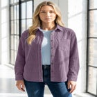 Corduroy Button-Front Shirt image number null