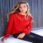 Plus Size Pullover Sweater with Cutout Detail image number null