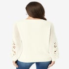 Plus Size Pullover Sweater with Cutout Detail image number null
