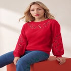 Plus Size Pullover Sweater with Cutout Detail image number 0