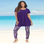 Plus Size Ankle Length Essential Stretch Legging image number null