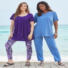 Plus Size Ankle Length Essential Stretch Legging image number null