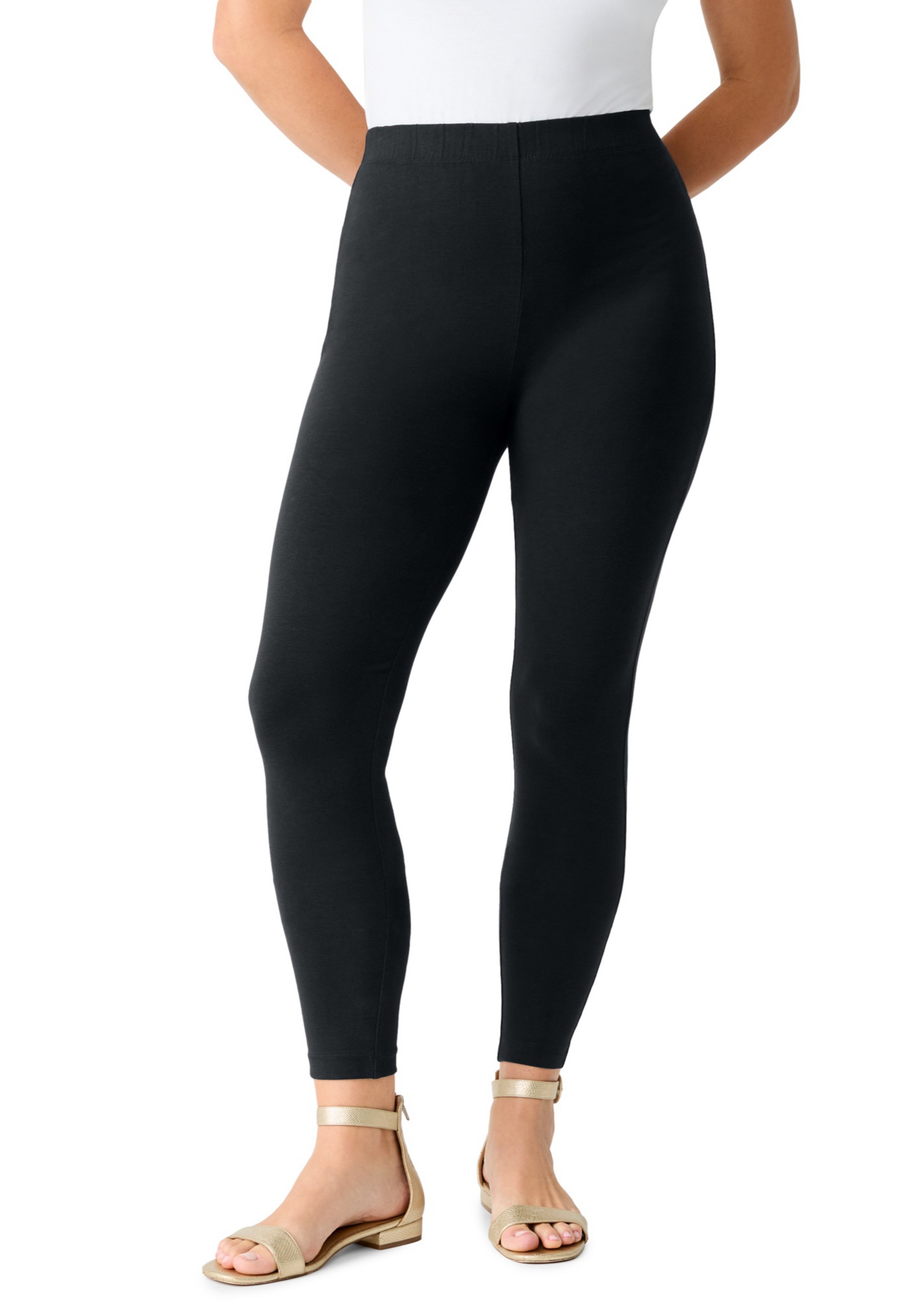 Plus Size Essential Stretch Ankle Length Pull-On Legging image number 2
