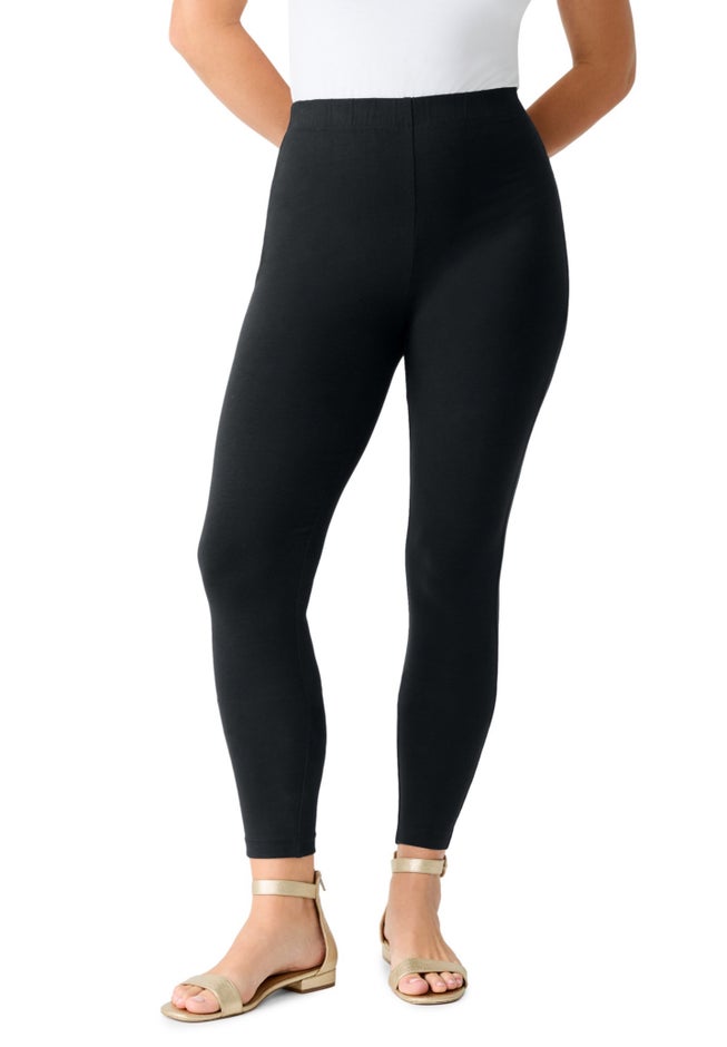 Plus Size Essential Stretch Ankle Length Pull-On Legging image number 2