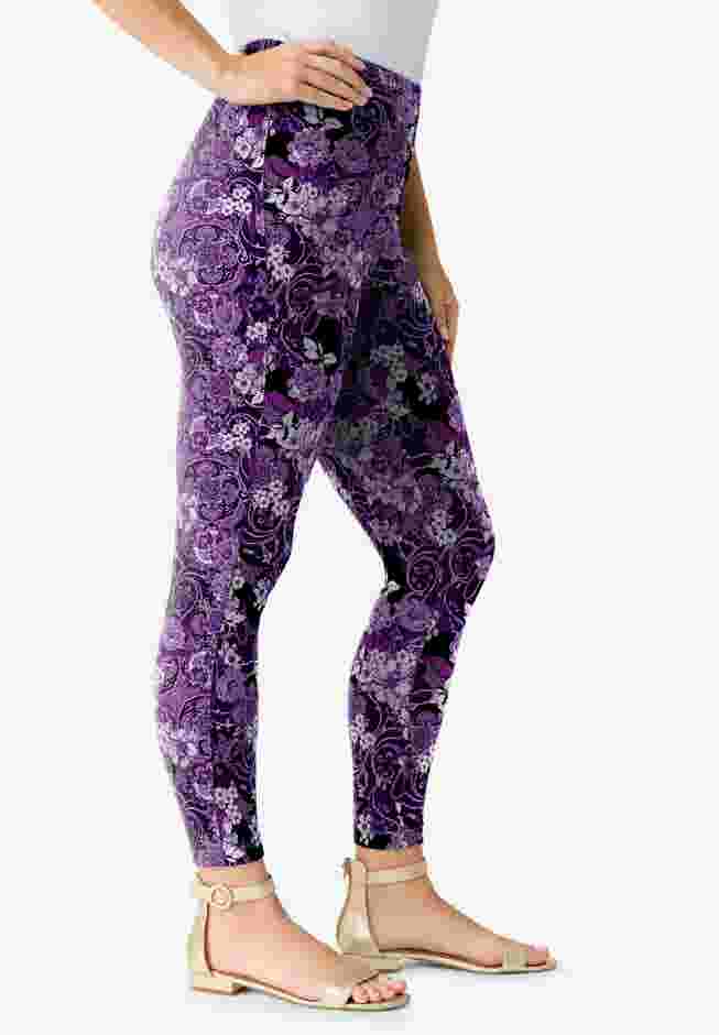 Plus Size Ankle Length Essential Stretch Legging image number 3
