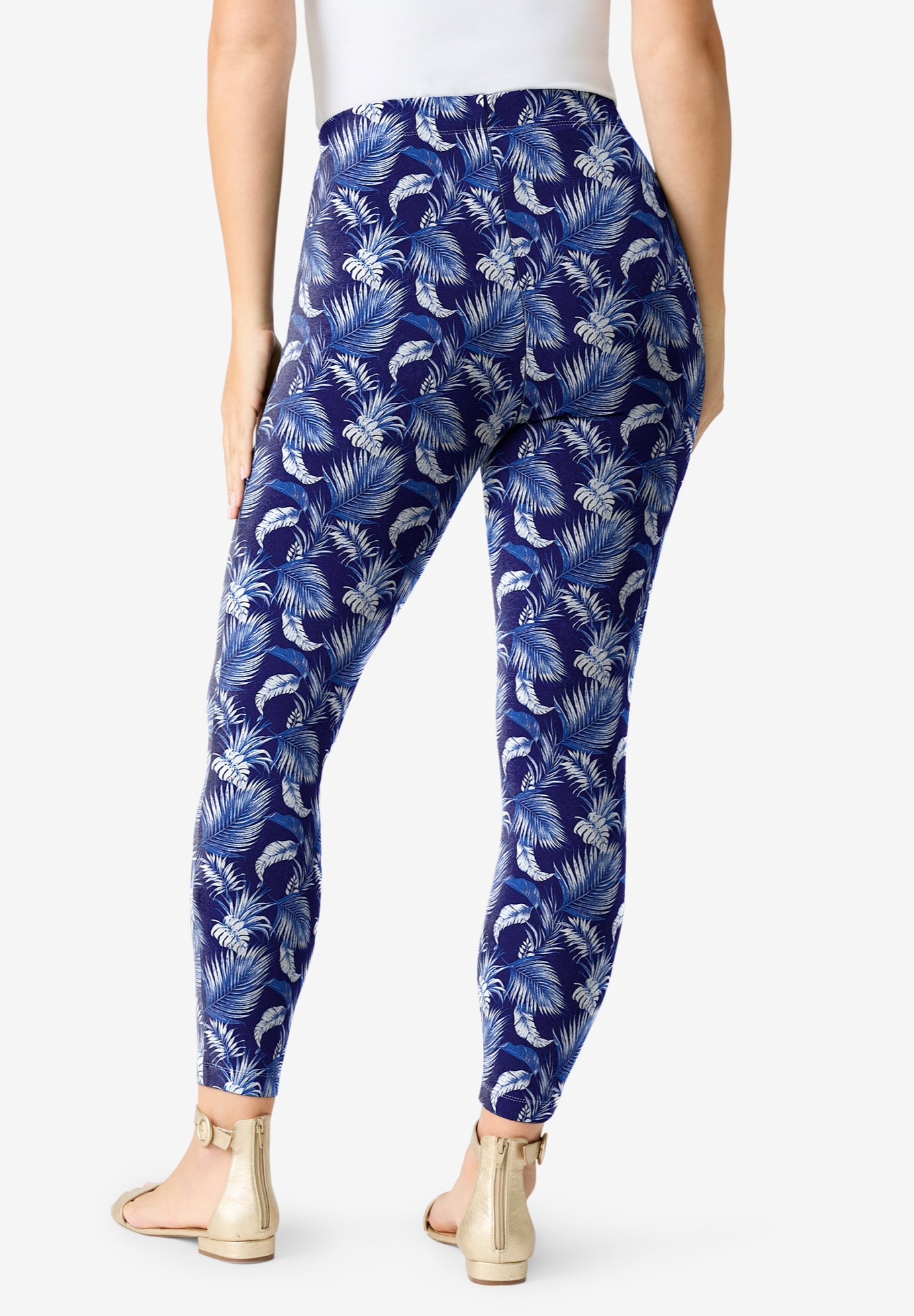 Plus Size Ankle Length Essential Stretch Legging image number 2