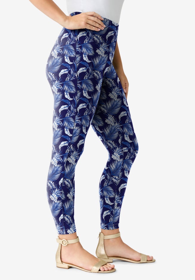 Plus Size Ankle Length Essential Stretch Legging image number 3