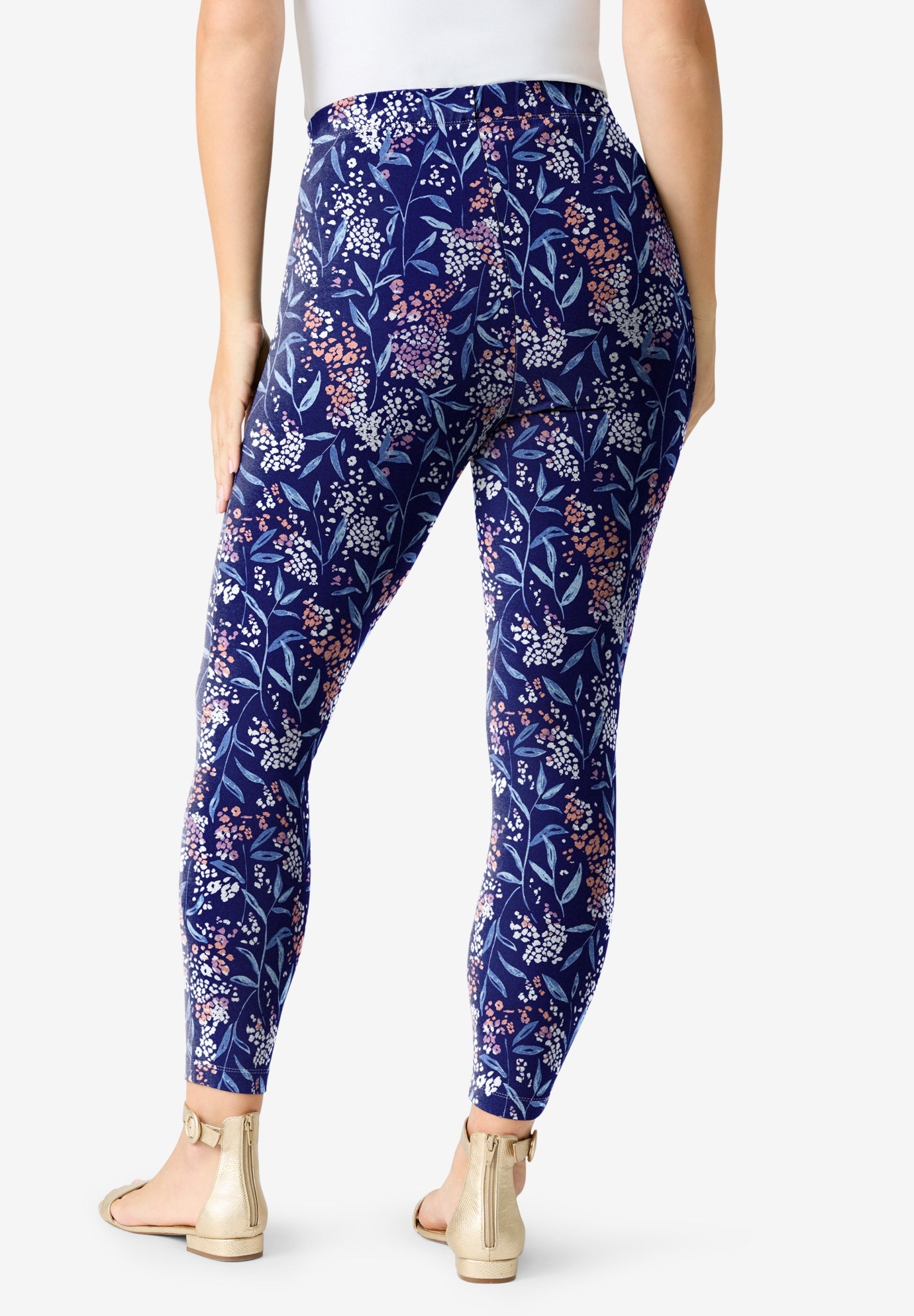 Plus Size Ankle Length Essential Stretch Legging image number 1