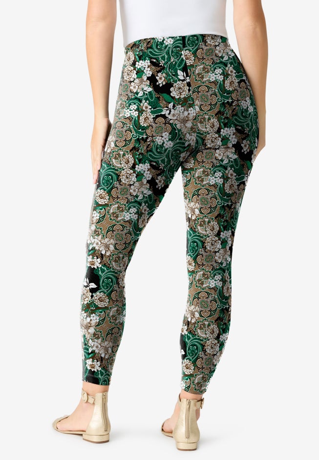 Plus Size Ankle Length Essential Stretch Legging image number 2