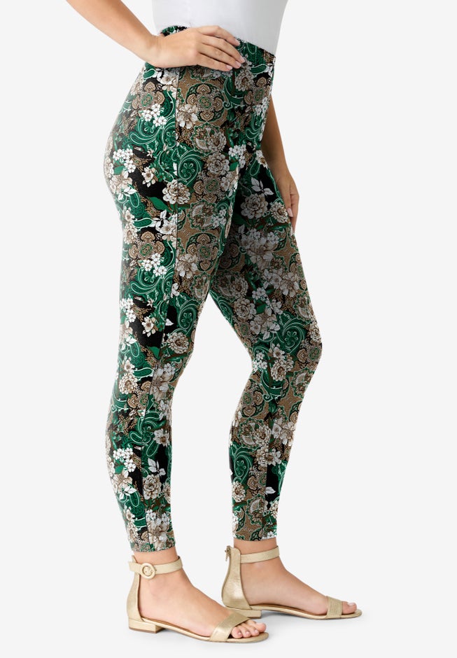 Plus Size Ankle Length Essential Stretch Legging image number 3