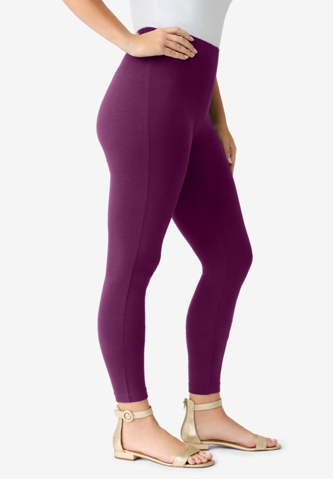 Plus Size Ankle Length Essential Stretch Legging image number 2