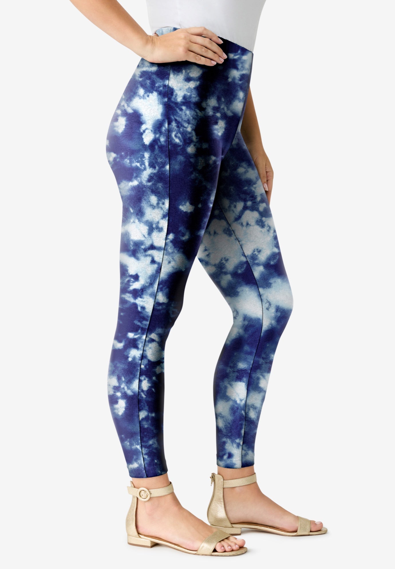 Plus Size Essential Stretch Ankle Length Pull-On Legging image number 3