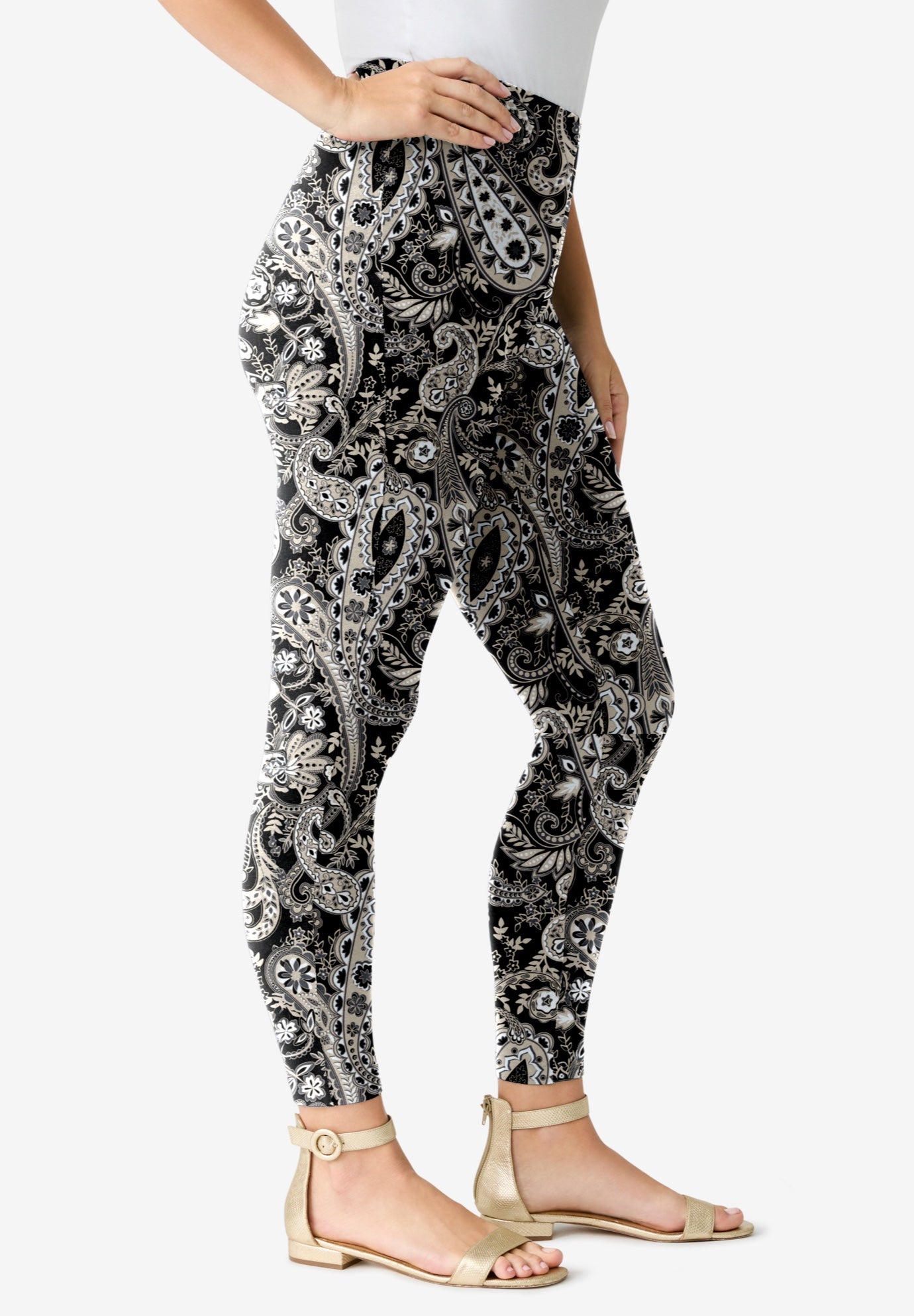 Plus Size Essential Stretch Ankle Length Pull-On Legging image number 2