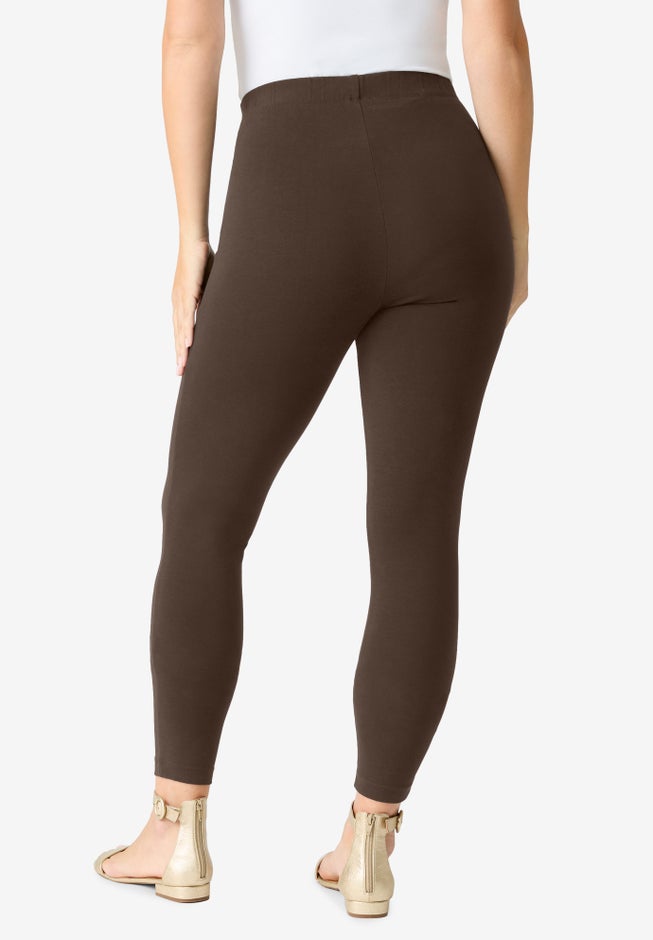 Plus Size Ankle Length Essential Stretch Legging image number 1