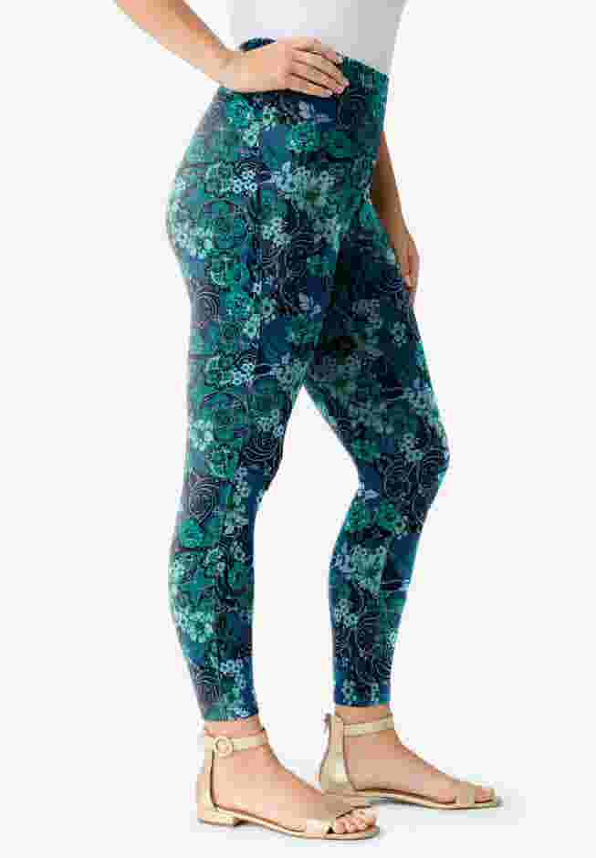 Plus Size Ankle Length Essential Stretch Legging image number 3
