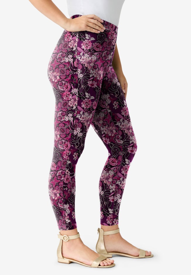 Plus Size Essential Stretch Ankle Length Pull-On Legging image number 3