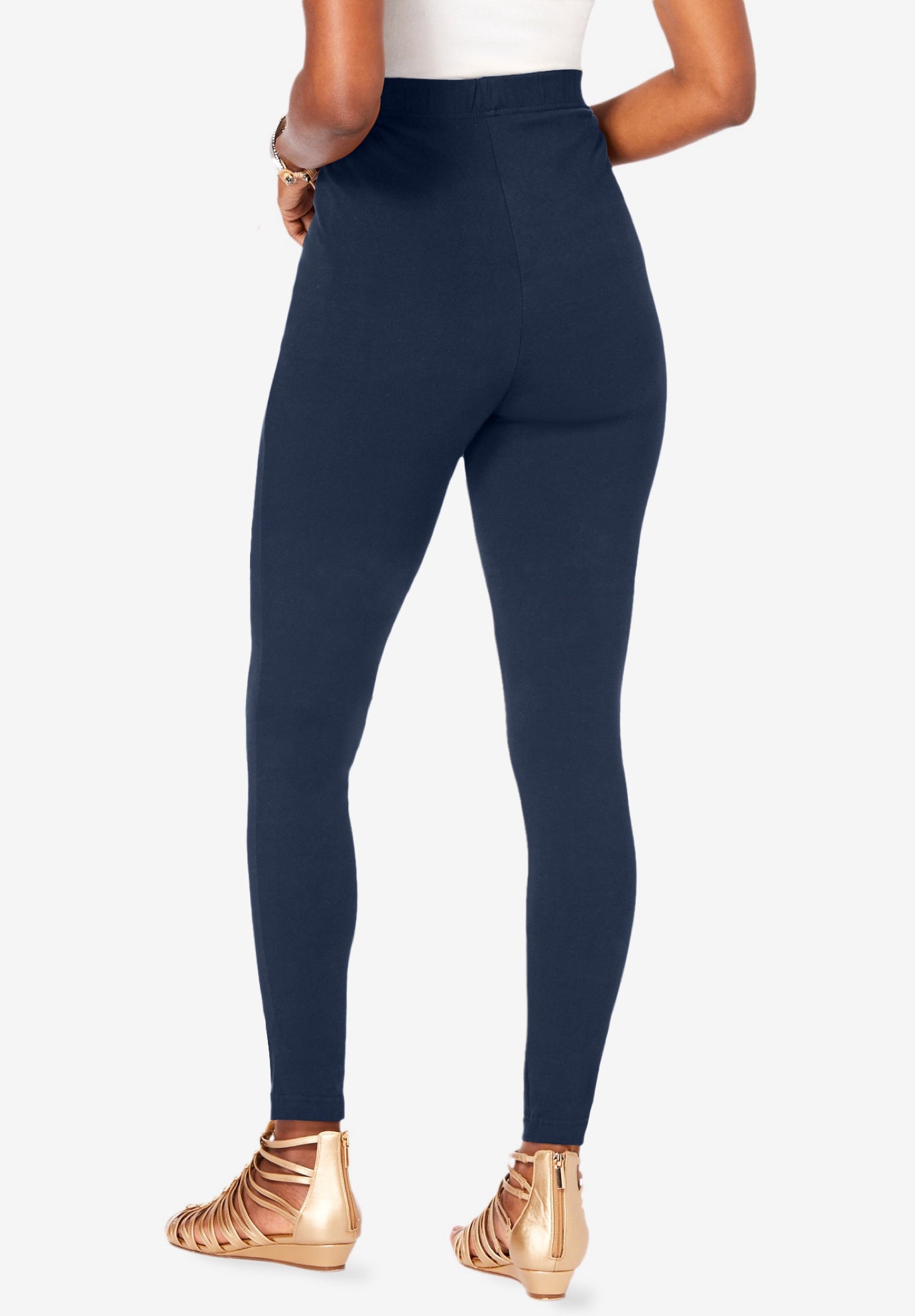 Plus Size Ankle Length Essential Stretch Legging image number 1