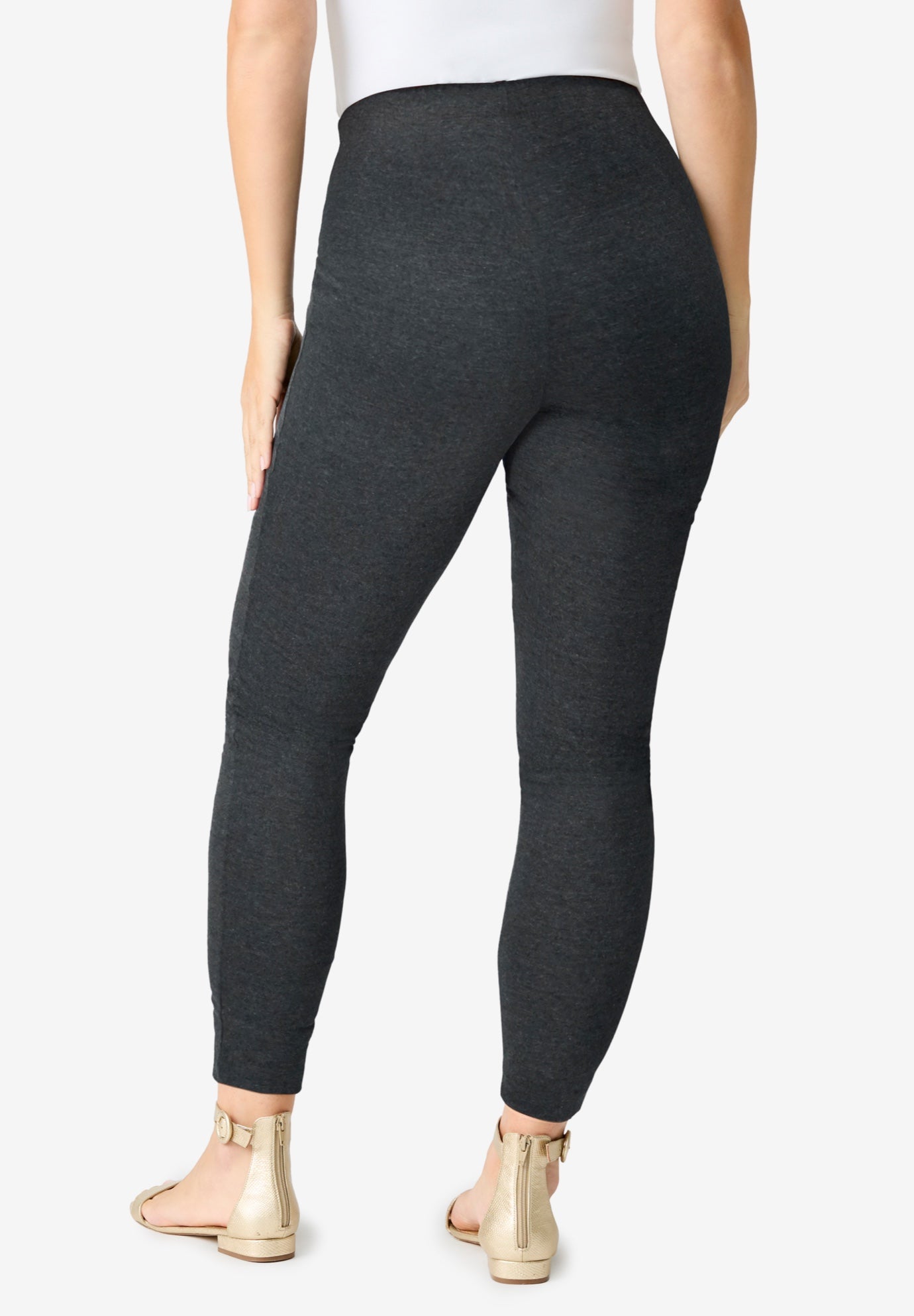 Plus Size Ankle Length Essential Stretch Legging image number 1