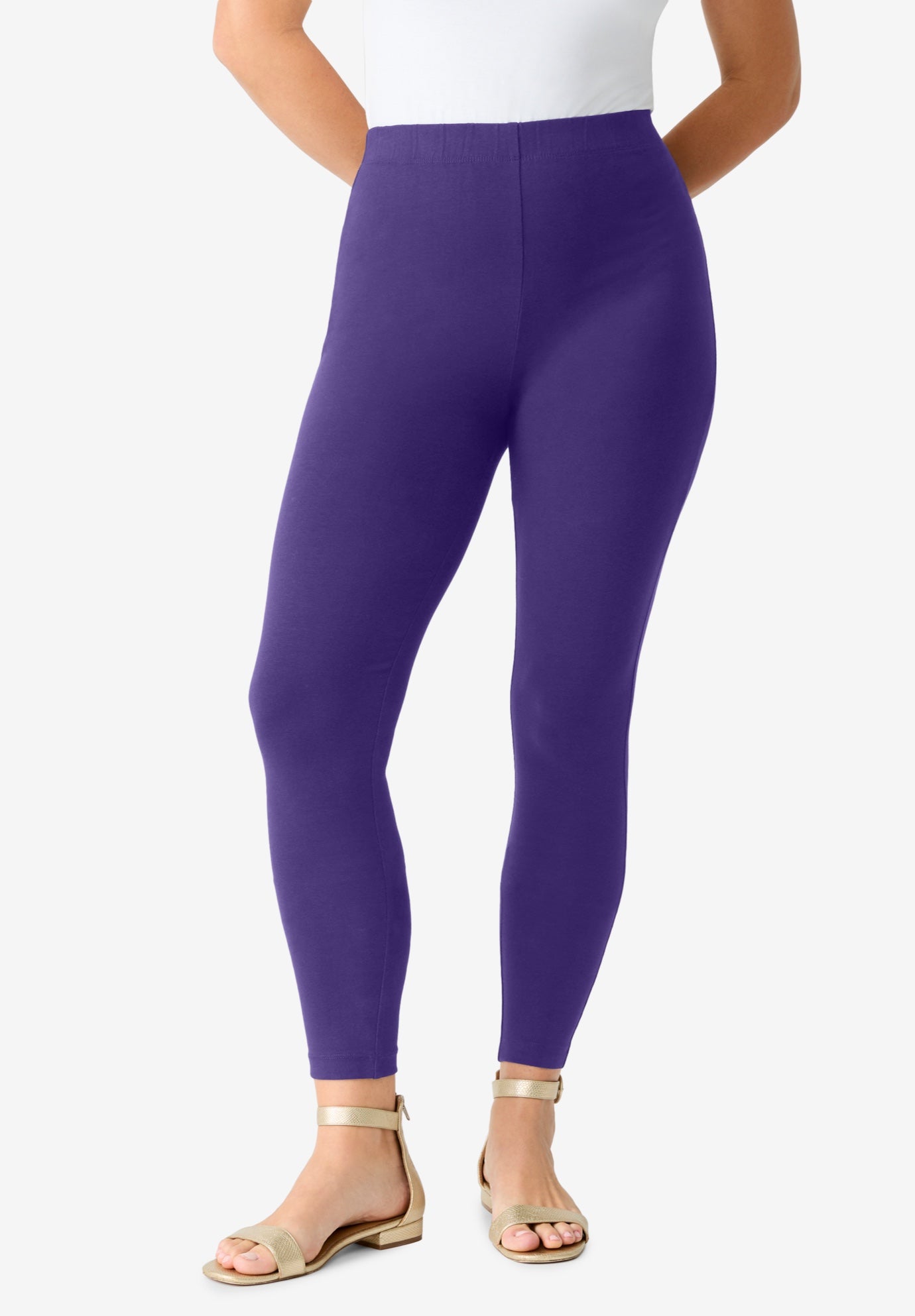 Plus Size Ankle Length Essential Stretch Legging image number 0