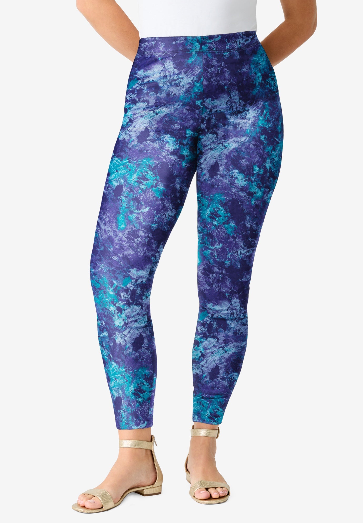 Plus Size Essential Stretch Ankle Length Pull-On Legging image number 0