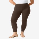Plus Size Ankle Length Essential Stretch Legging image number null