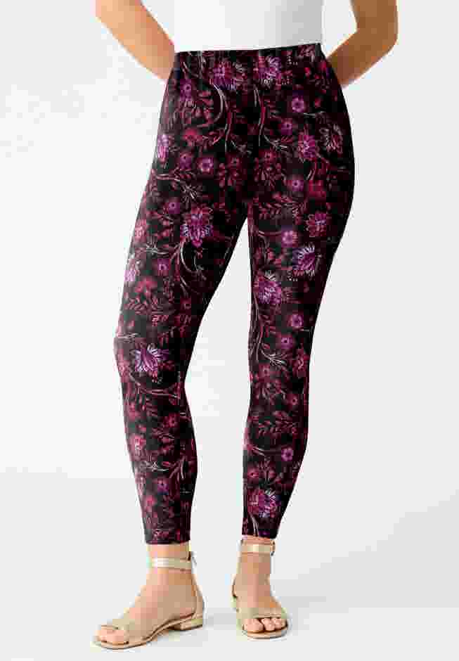 Plus Size Ankle Length Essential Stretch Legging image number 0