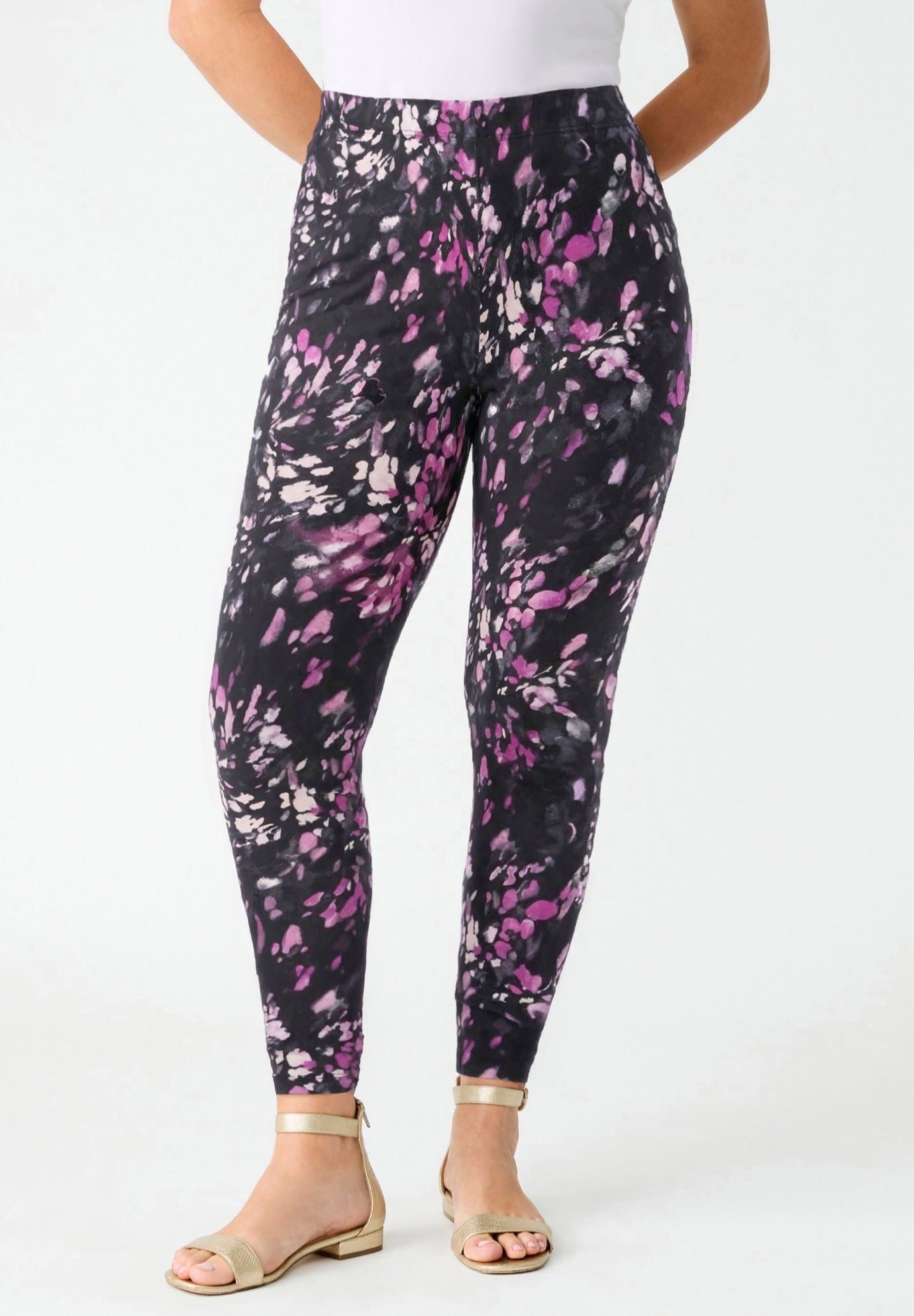 Plus Size Ankle Length Essential Stretch Legging image number 0