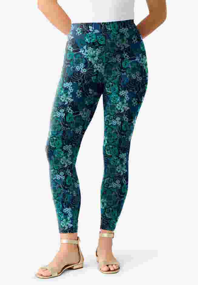 Plus Size Ankle Length Essential Stretch Legging image number 1