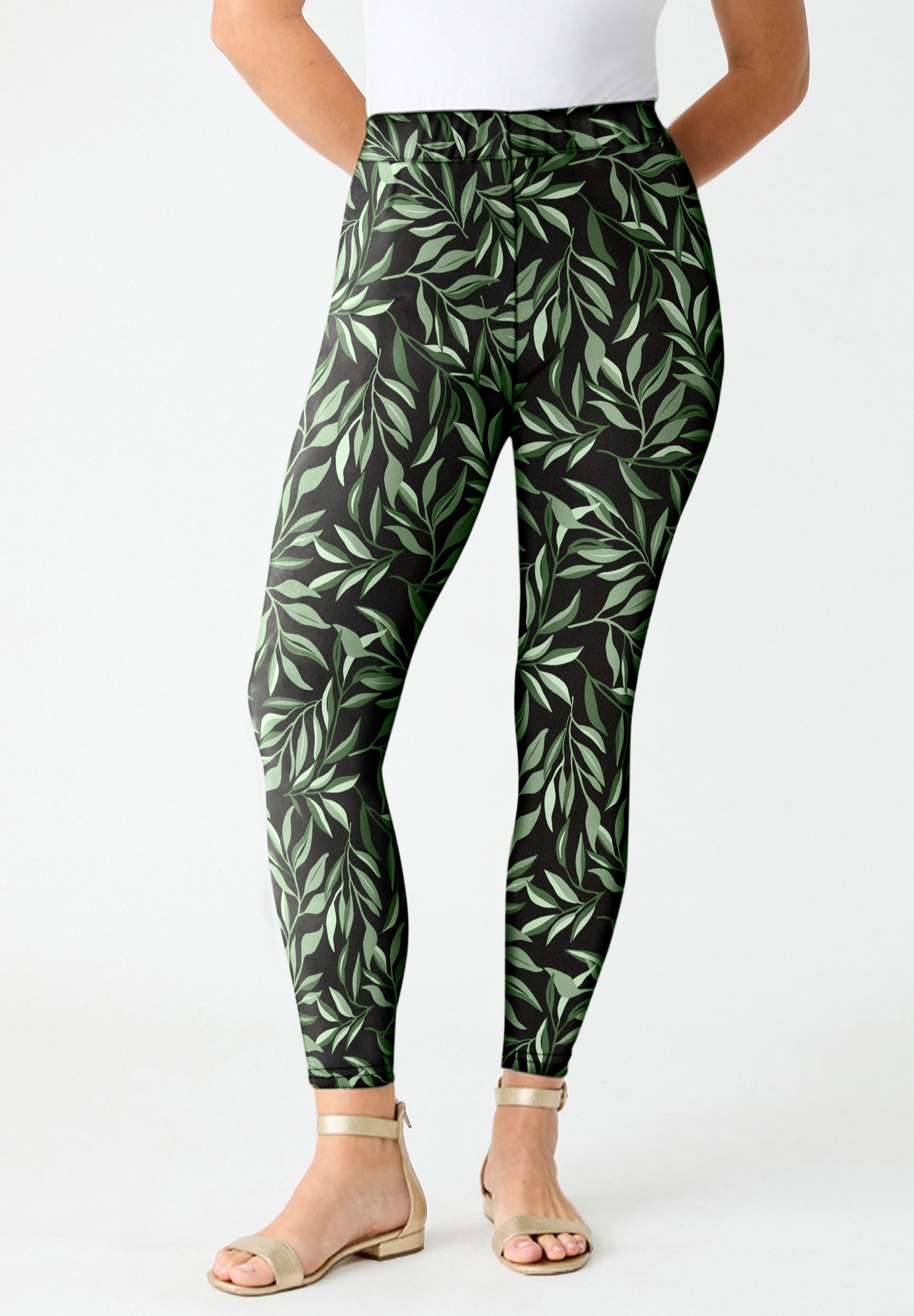 Plus Size Essential Stretch Ankle Length Pull-On Legging image number 0