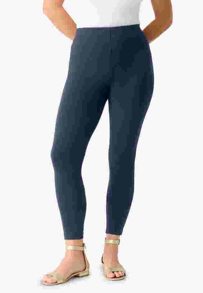 Plus Size Ankle Length Essential Stretch Legging image number 0