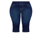Pull On Cropped Denim Legging image number 2