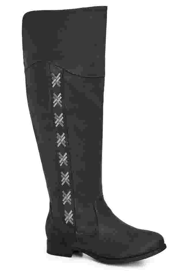 WIDE FIT Nadia Grey Tall Boot image number 0