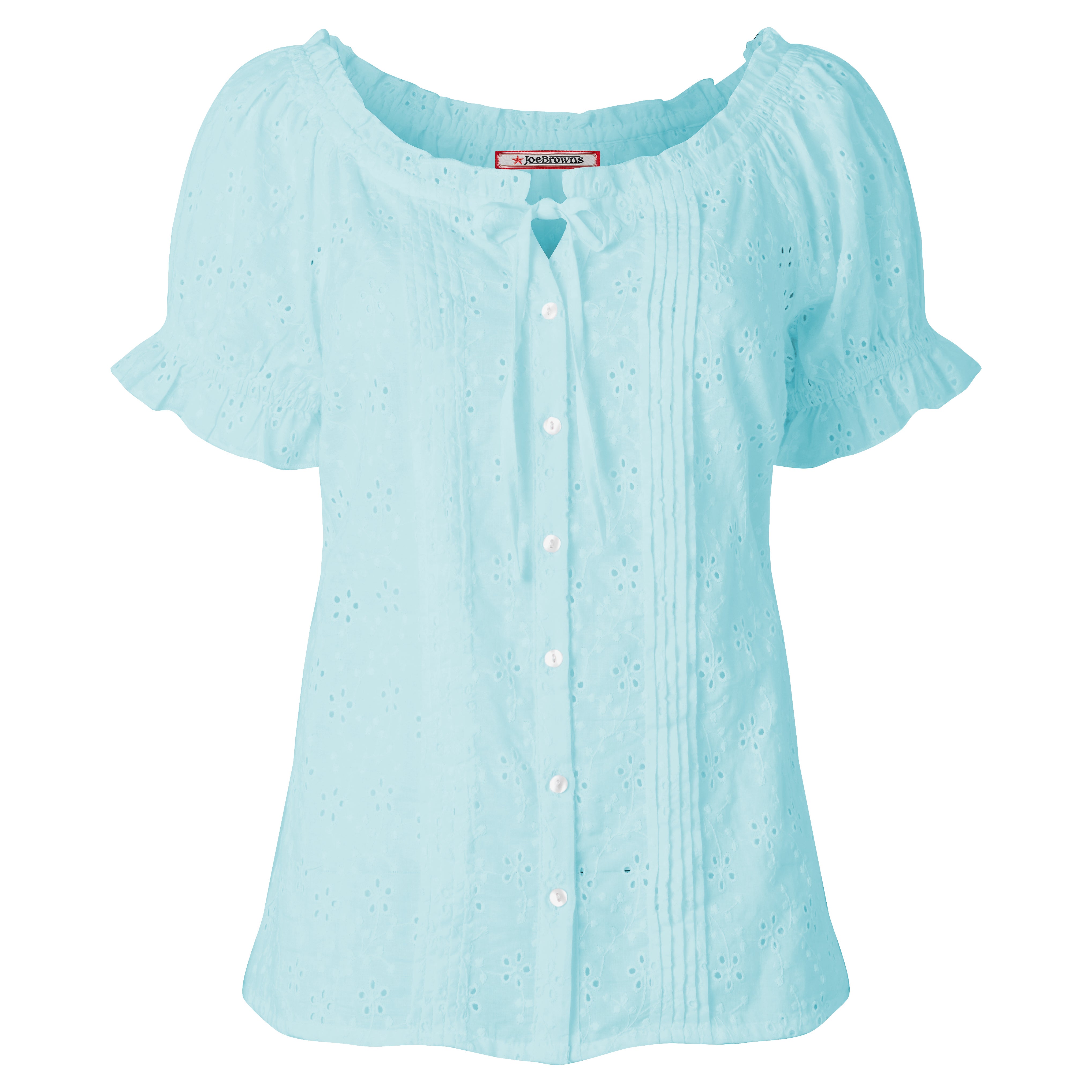 Eyelet Peasant Blouse image number 2