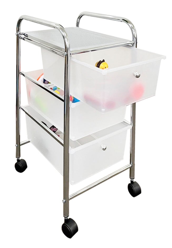 3-Drawer Rolling Storage Cart image number 2