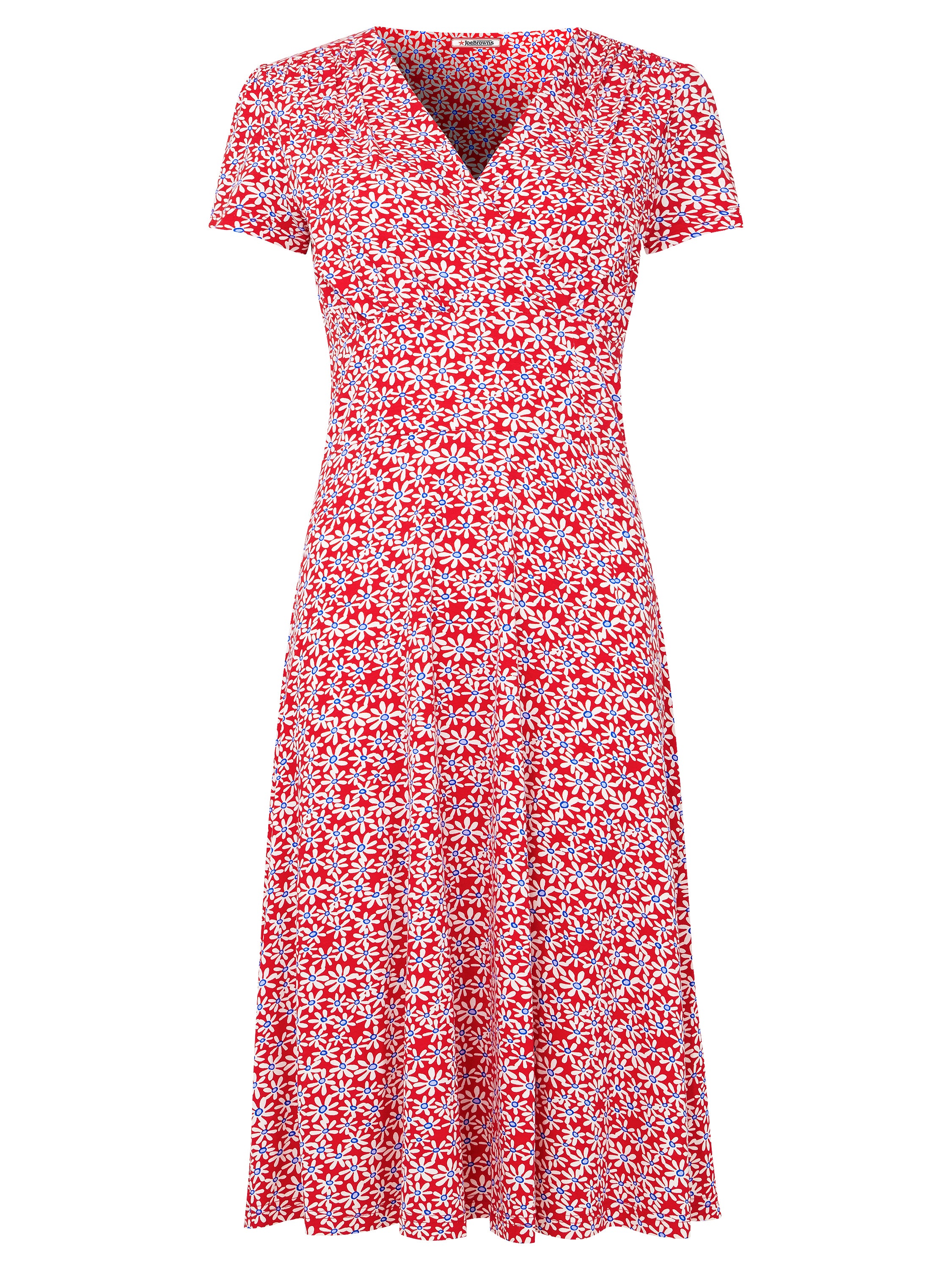 Stretch Knit Faux Wrap Dress image number 3