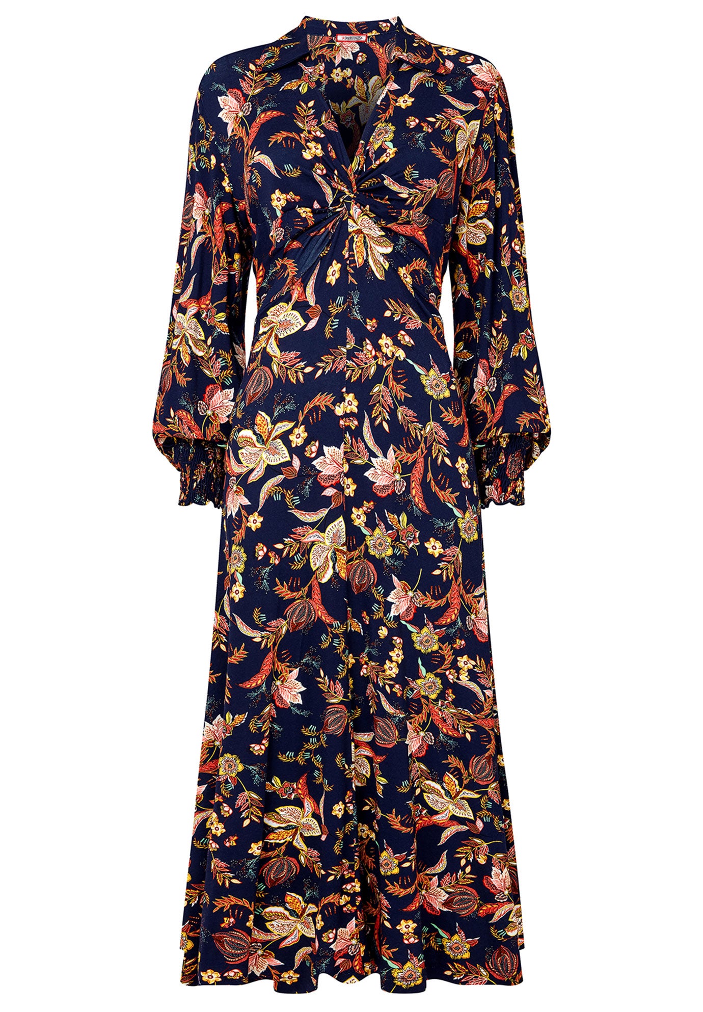 Stretch Knit Knot Front Midi Dress image number 2