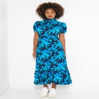 Stretch Knit Mockneck Midi Dress image number 0