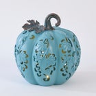 Pre-Lit Carved Resin Pumpkin image number null