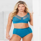 Catherines&reg; Jacquard Polka Dot Wire Free Bra image number null