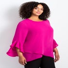 Ruffle Sleeve Tulip Hem Blouse image number null
