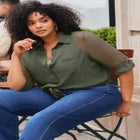 Convertible Button Down Tunic image number 1