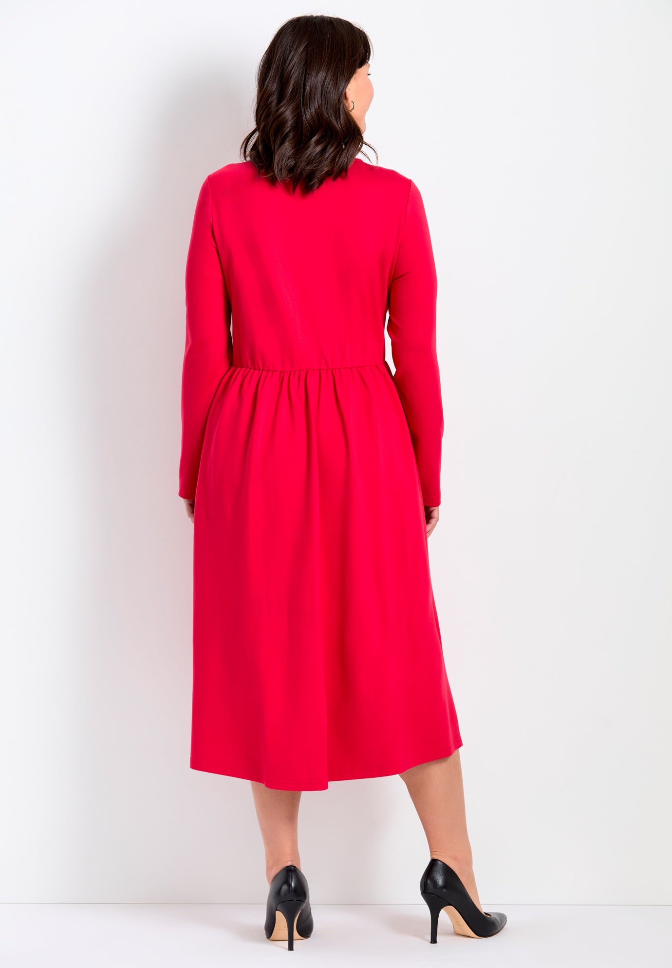 Ponte Fit And Flare Midi Dress image number 1