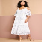 Lace Panelled Maxi Dress image number null