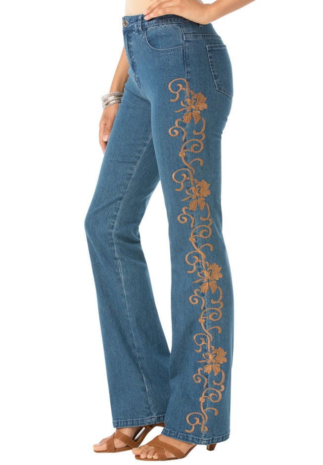 Embroidered Corduroy Flare Trouser image number 5