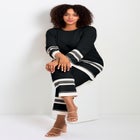 Border Stripe Straight Leg Pant image number null