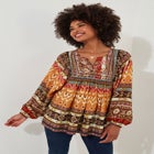 Blouson Sleeve Beaded Tunic image number null