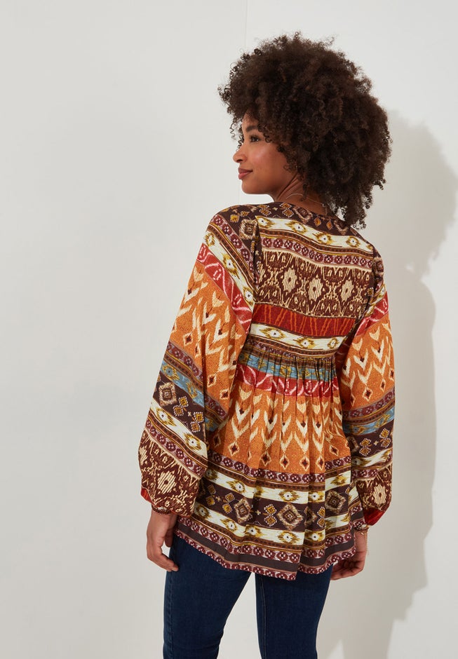 Blouson Sleeve Beaded Tunic image number 2