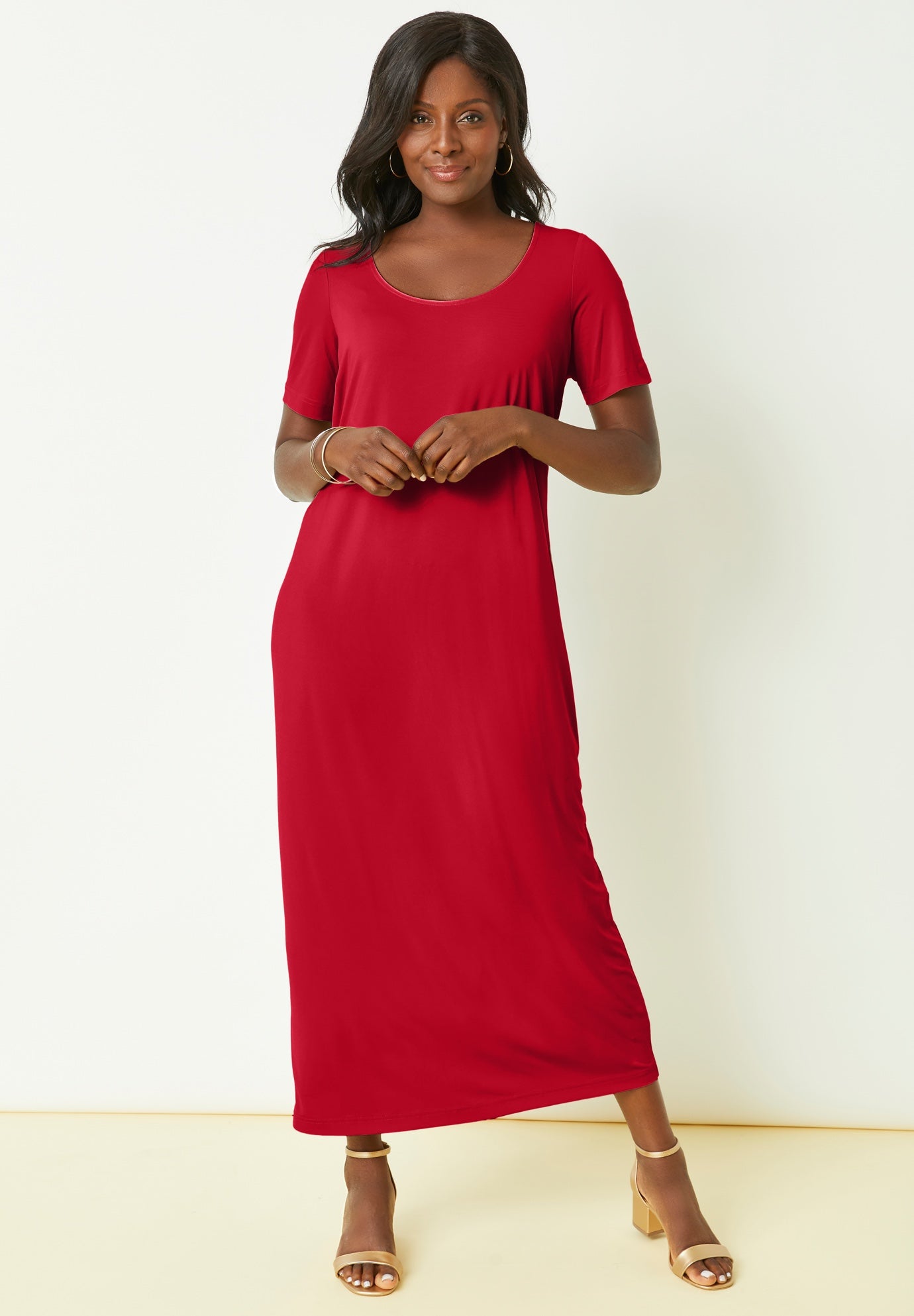 2-Piece Stretch Knit Duster Set image number 1