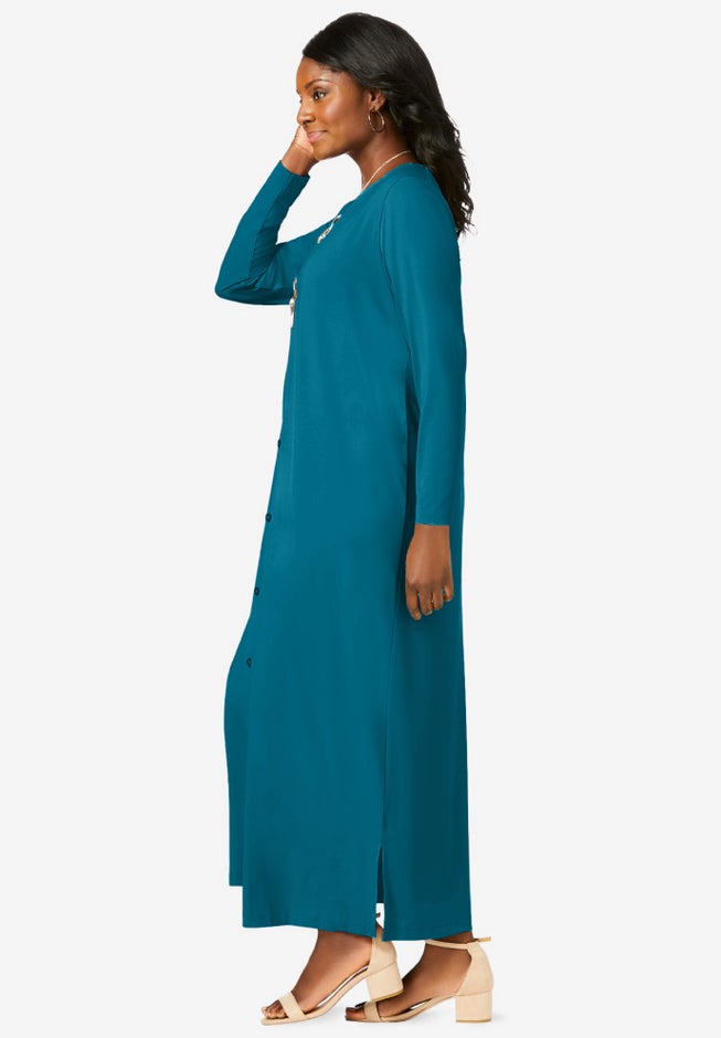 2-Piece Stretch Knit Duster Set image number 2