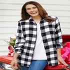 Plaid Double-Brushed Cotton Flannel Shirt image number 0